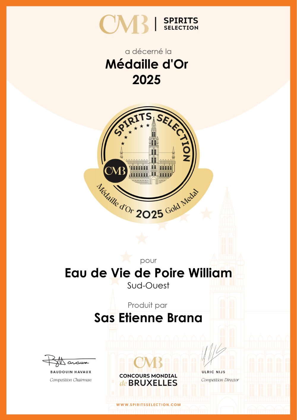 Eau de vie de Poire William Cristalline - 50 cl – Image 3