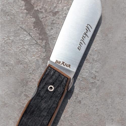 Urkulua – couteau de poche en douelle de Whisky tourbé