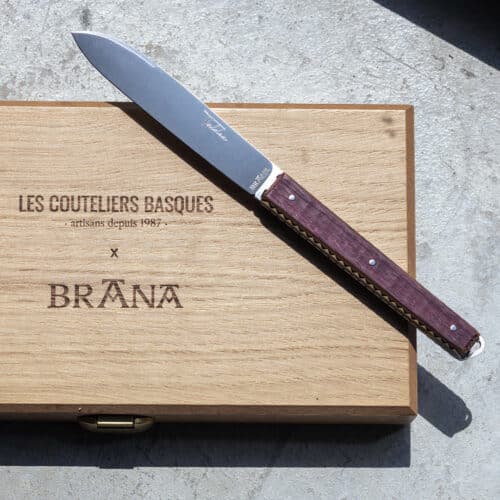 Taldea – couteaux de table en fût de vin d’Irouléguy