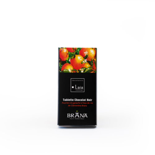 Chocolat noir à l'eau de vie de Clémentine - 115 gr