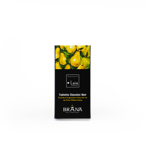 Chocolat noir à l'eau de vie de Poire William - 115 gr
